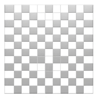 Generate a clean geometric checkerboard pattern using light gray and white squares. Modern, minimalist aesthetic with perfect symmetry. Suitable for backgrounds or digital design elements. sticker