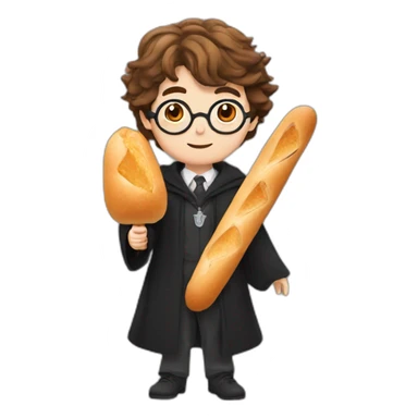 Harry Potter with a French baguette sticker