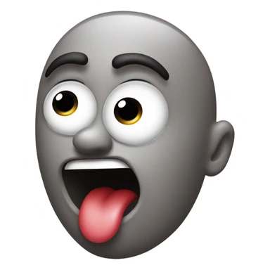 Eyeroll smiley face with kissy face sticker