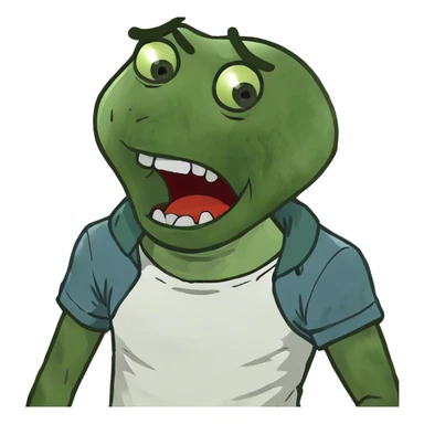 crossed holding neck screaming crashing out guy sticker