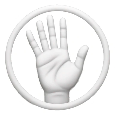 peace symbol above hand sticker