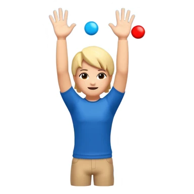 roblox gacha character, excited, arms up, surrounded by gacha capsules sticker
