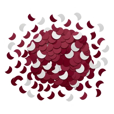 Burgundy and white confetti sticker