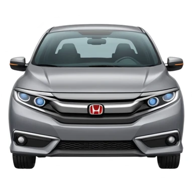 Make an emoji of a 2024 Honda civic with a grey exterior with no added color  sticker