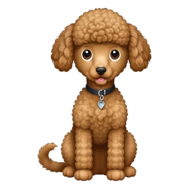 Super Skinny - Light Brown - Poodle - Sitting - No Collar sticker