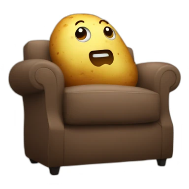 potato on the couch sticker