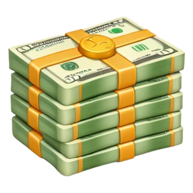 stacks of cash forming the letters 'chedda', vibrant and fun sticker