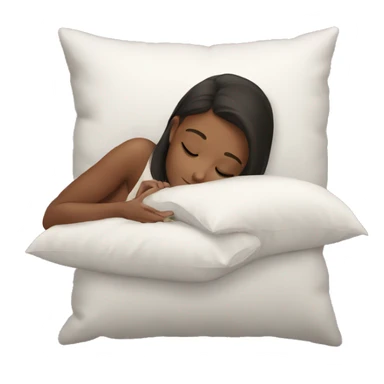 Girl under pillow  sticker