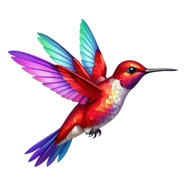 Red hummingbird sticker