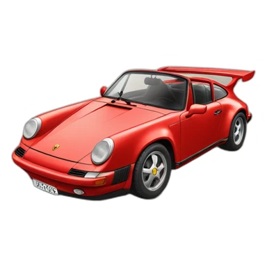 Voiture porsche avec un dragon qui l'entour sticker