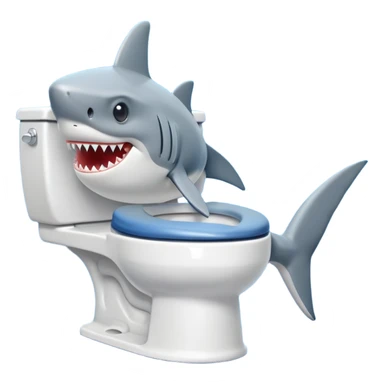 A shark on a toilet sticker