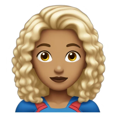 Superwoman light skin darle hair sticker