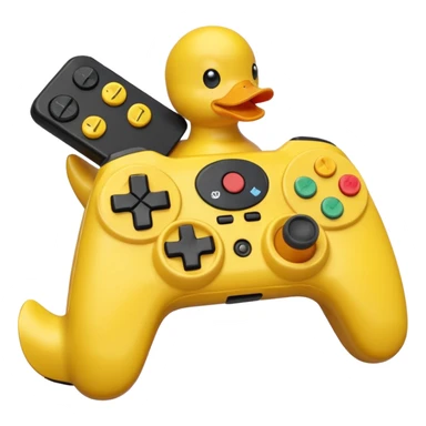 Rubber ducky angrily button smashing video game controller sticker