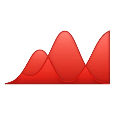 down going red graph sticker