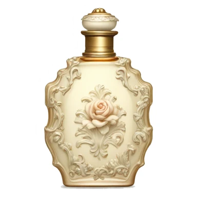 Vintage rococo perfume pale white sticker