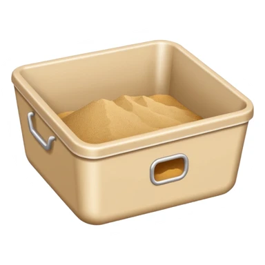 cat litter box with sand sticker
