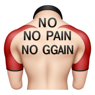 No pain no gain sticker