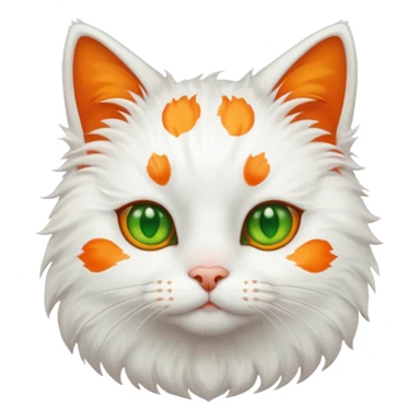 gato blanco con manchas naranjas aesthetic sticker