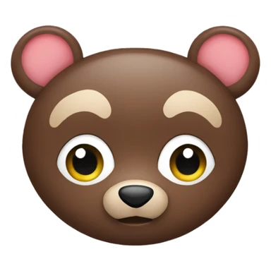 Oso y ojos de corazón  sticker