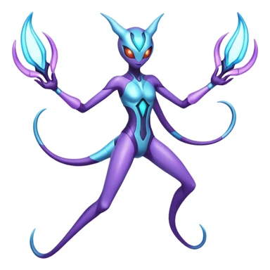 Deoxys-Lunala-Fakémon-hybrid-creature (full body)  sticker
