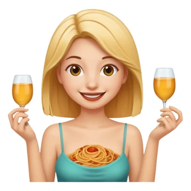 Üstünde askılı olan mutlu kız  sticker