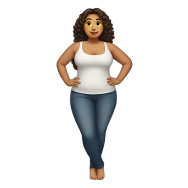big body latina sticker