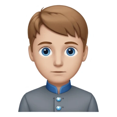 Servant Boq from Wicked with Blue eyes, light brown hair, grey outfit sticker