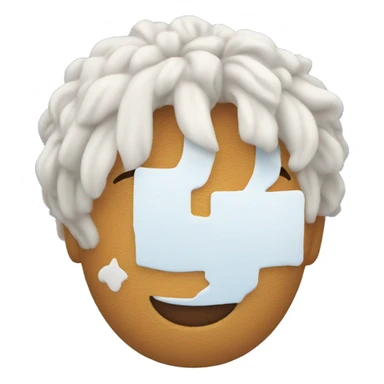 emoji avec un fond bleu ciel et un chiffre romain 1 en blanc sticker