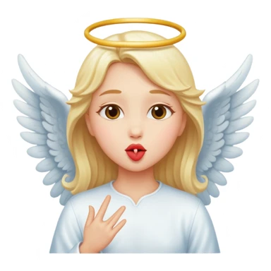 Angel sending kiss sticker