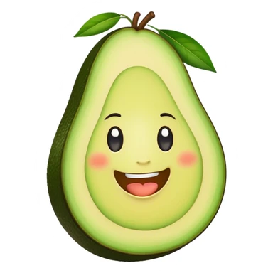 Un aguacate con cara sticker