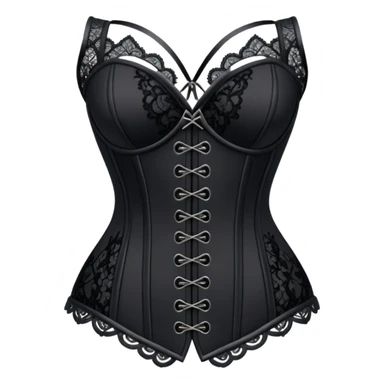Goth black lace corrset sticker
