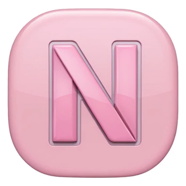 Netflix aesthetic "N" logo in pastel pink sticker