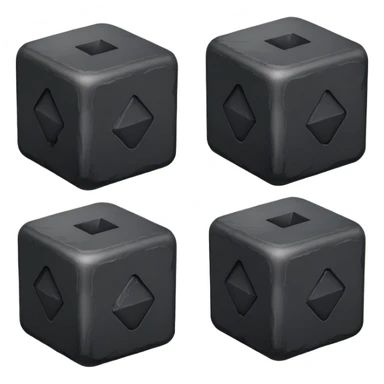 3 cubes of charcoal sticker