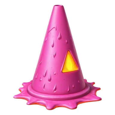 pink lava traffic cone sticker
