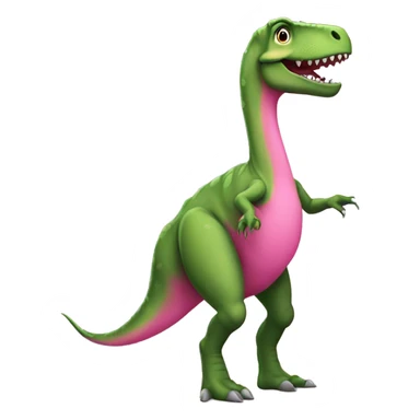 dino wearing a pink tutu sticker