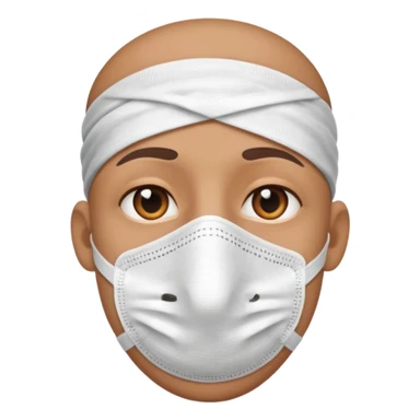 a big nose with a bandage on it (no face)
 sticker