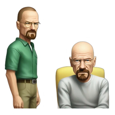Walter White arguing with Jessy pinkman sticker