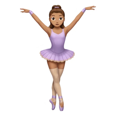 Ballet dancer in over the knee socks, leotard and long brown hair sticker