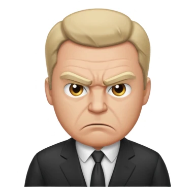 very angry male boss in suit sticker