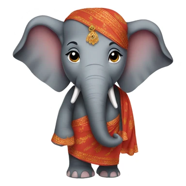 Elephant in a sari sticker