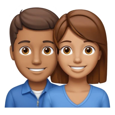 bluey bingo and a girl with brown hair brown eyes and tan sticker