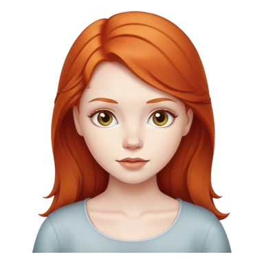 menina ruiva branca sticker