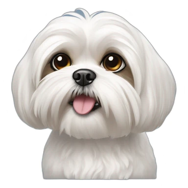 White maltese shih tzu sticker