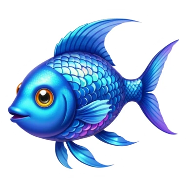 Adorable fish with large sparkling eyes and long flowing fins. sticker