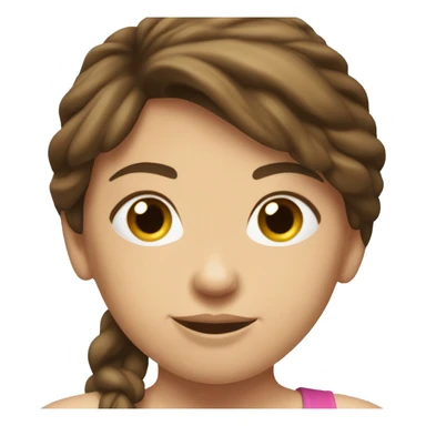 Fit Caucasian Woman stomach muscles, brunette sticker