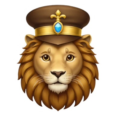 lion wearing hat sticker