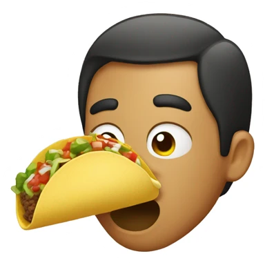 Mexican inhaling taco  sticker