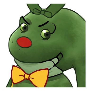 bright clown with big bow sticker