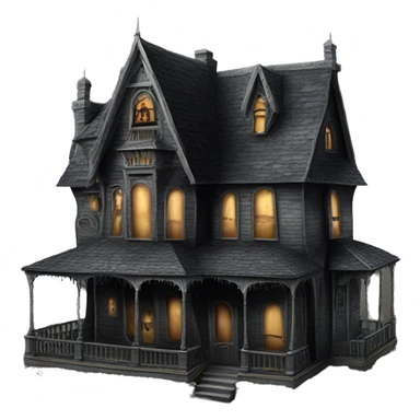 Creepy ok Realistic Huge ornate gothic Cardboard haunted house  sticker