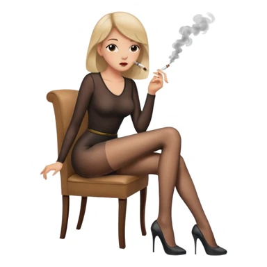 Pantyhosed smoking sticker